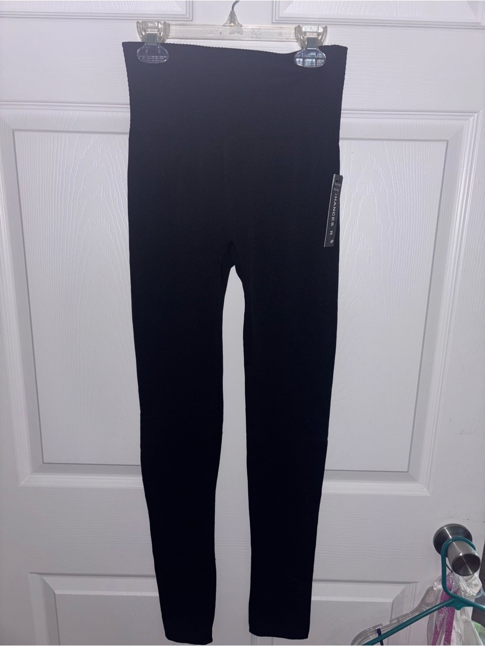 Black High-Waist Leggings S/M NWT Mesh Waistband